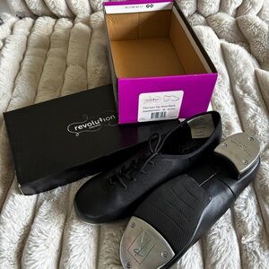 Revolution Black flex tap/Tap Dance Shoes for women size 8 style#RD013101
